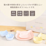 [日本製造] 貓臉和爪印餐具禮品套裝