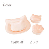 [日本製造] 貓臉和爪印餐具禮品套裝