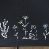 遮光·隔熱 晴雨兩用黑色塗層◎50cm防風植物貓折疊傘 防UV